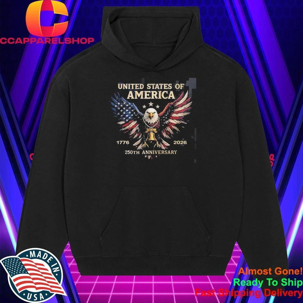 United States Of America USA 250 Anniversary 1776 2026 Eagle Wings Flag Shirt