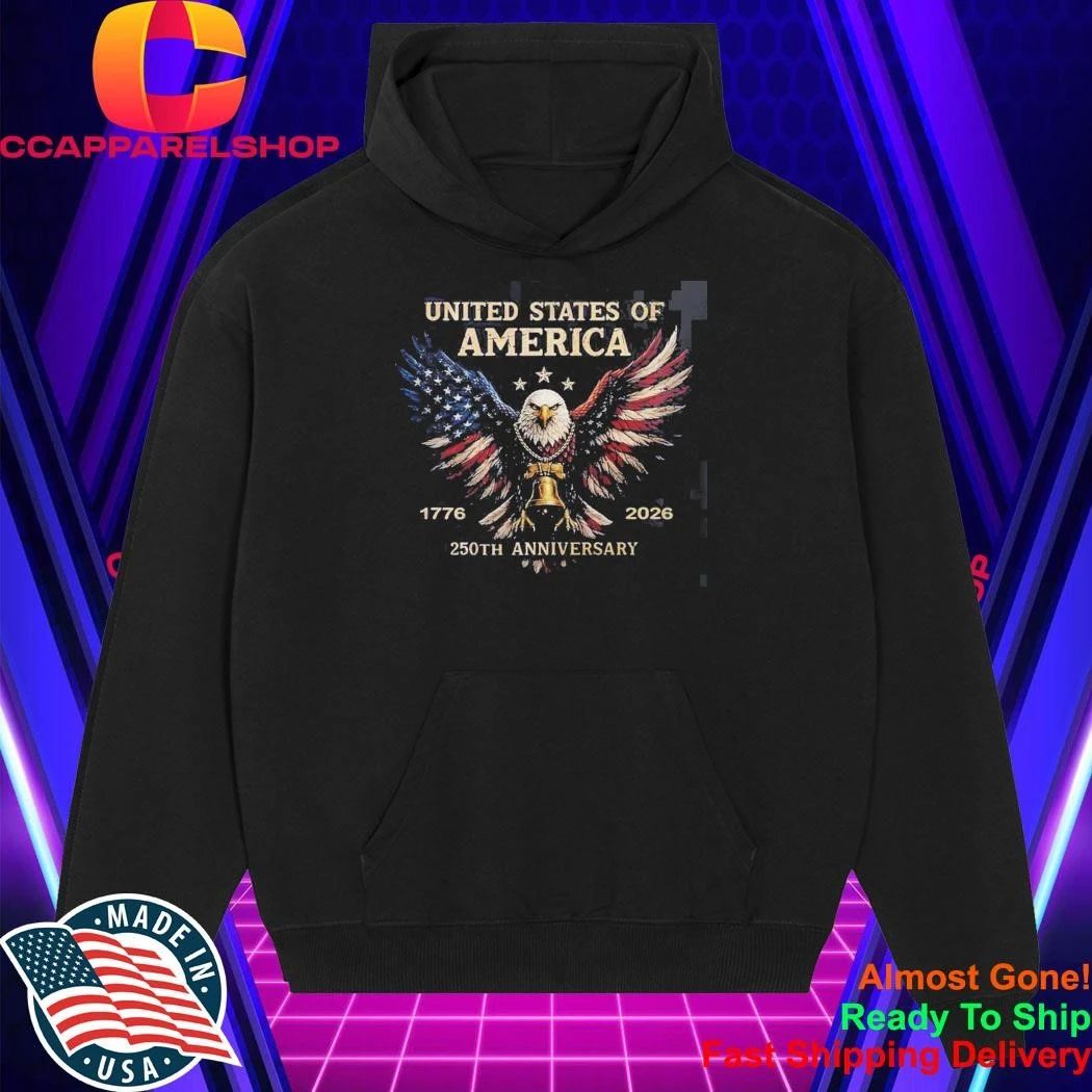 United States Of America USA 250 Anniversary 1776 2026 Eagle Wings Flag Shirt