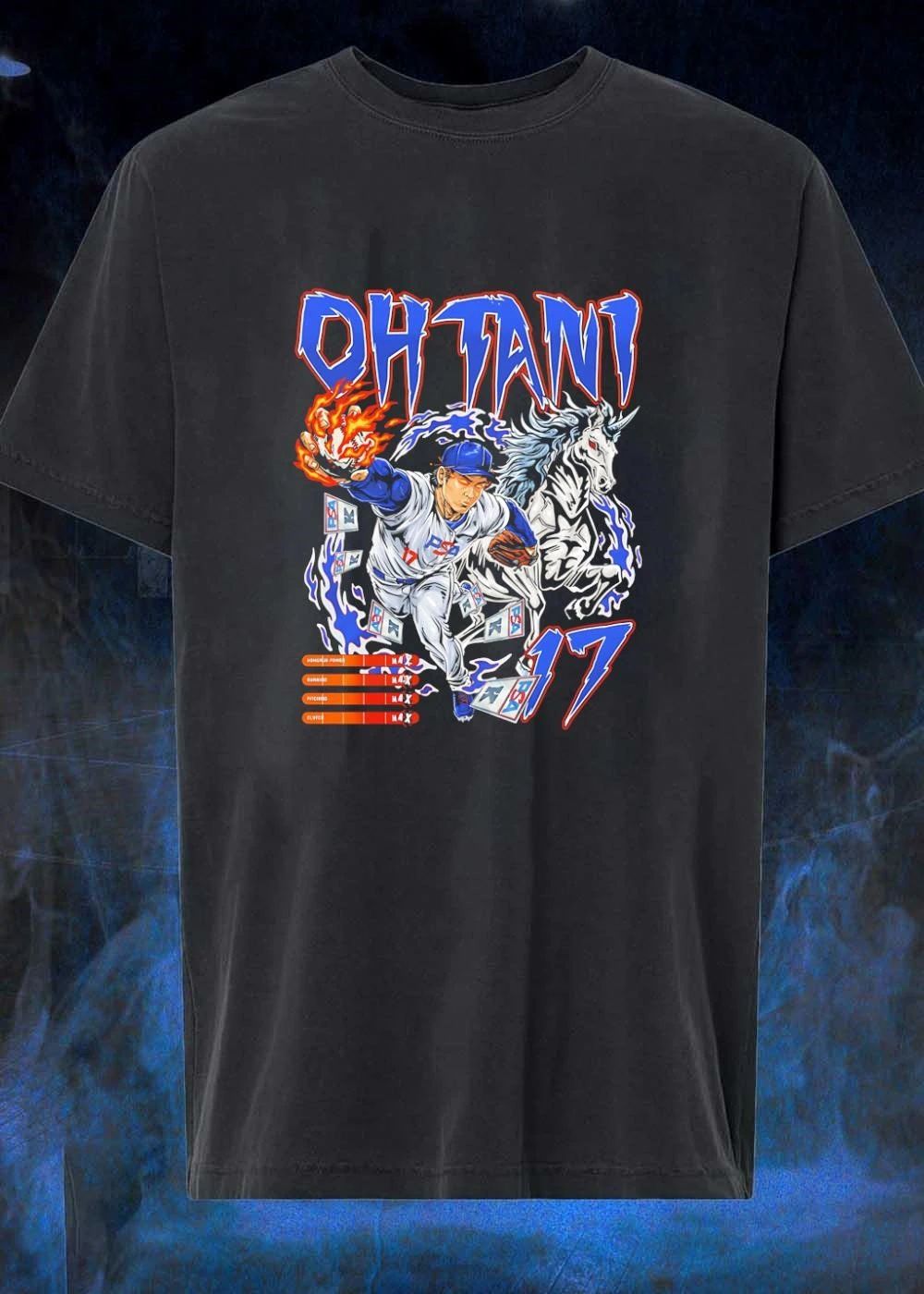 Shohei Ohtani Pitching Baseball With Unicorn Oh Tani 17 PSA T-Shirt