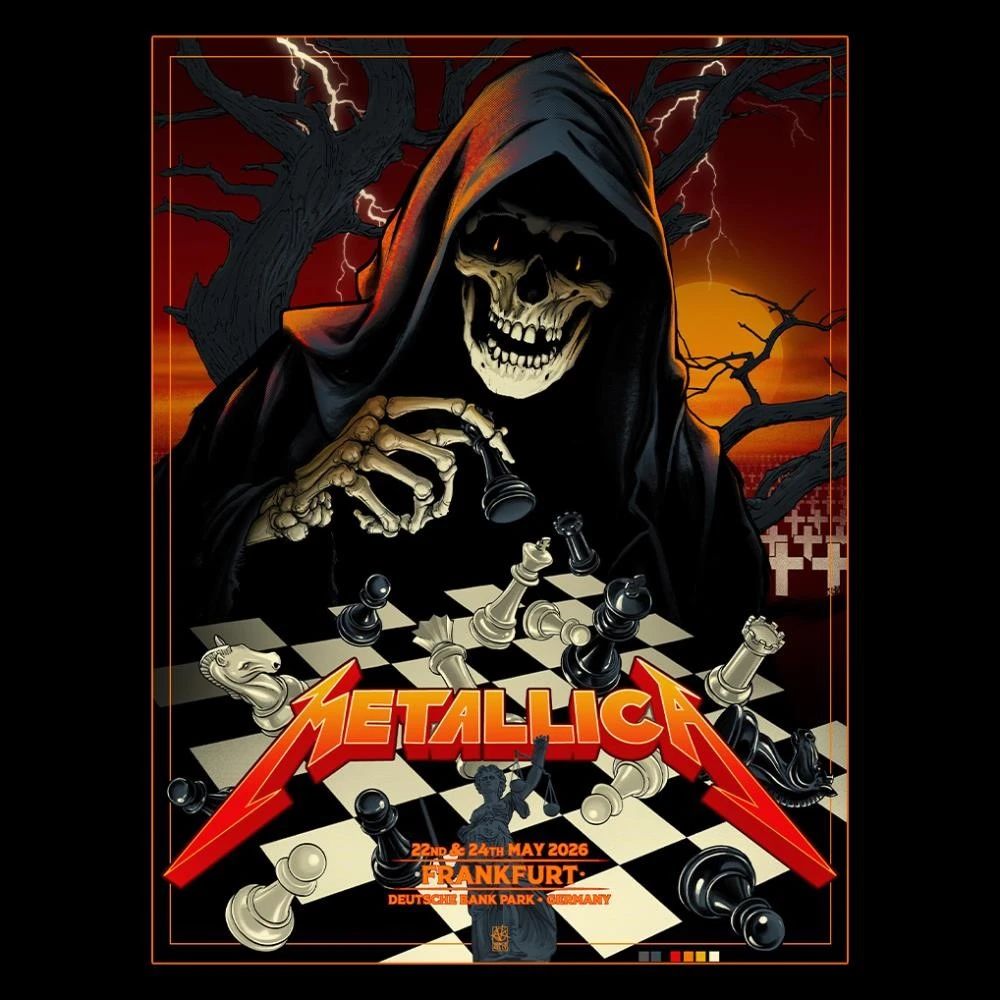 Metallica M72 Frankfurt 2026 Poster Art By Vance Kelly Pop-Up Shop