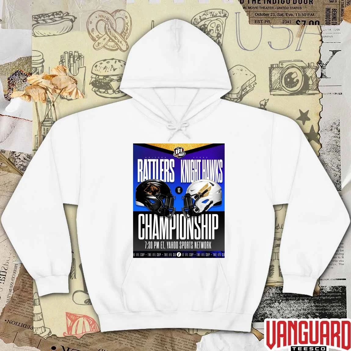 Arizona Rattlers Vs Vegas Knight Hawks May 17, 2026 IFL Cup Championship Game Poster t-shirt