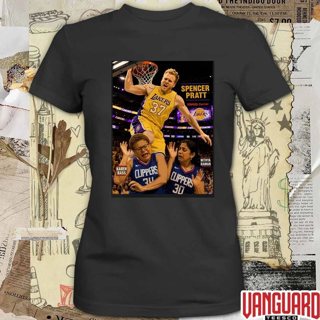Spencer Pratt, Karen Bass, and Nithya Raman Dunks On Communists NBA Players t-shirt