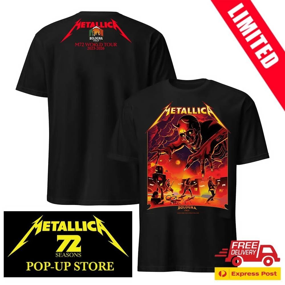 Metallica Bologna 2026 Concert Shirt Nino Cammarata Artwork