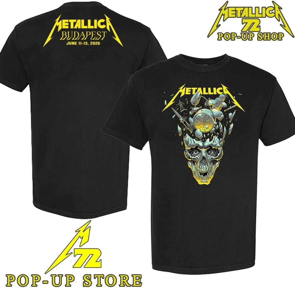 Metallica M72 Budapest, Hungary June 11-13, 2026 Shattered Skull Pop-Up Shop T-Shirt