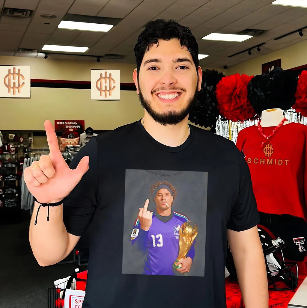 Memo Ochoa middle finger 2026 World Cup Champions trophy shirt