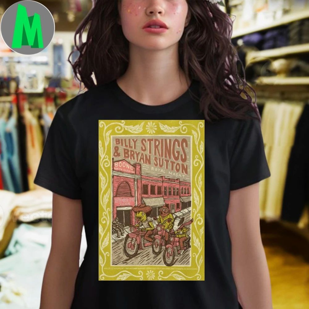 Billy Strings & Bryan Sutton Boone North Carolina 2025 Poster T-Shirt