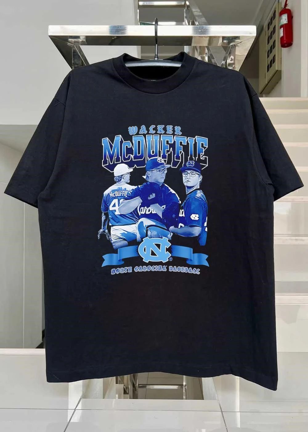 North Carolina Baseball Walker McDuffie Pitching North Carolina Baseball T-Shirt