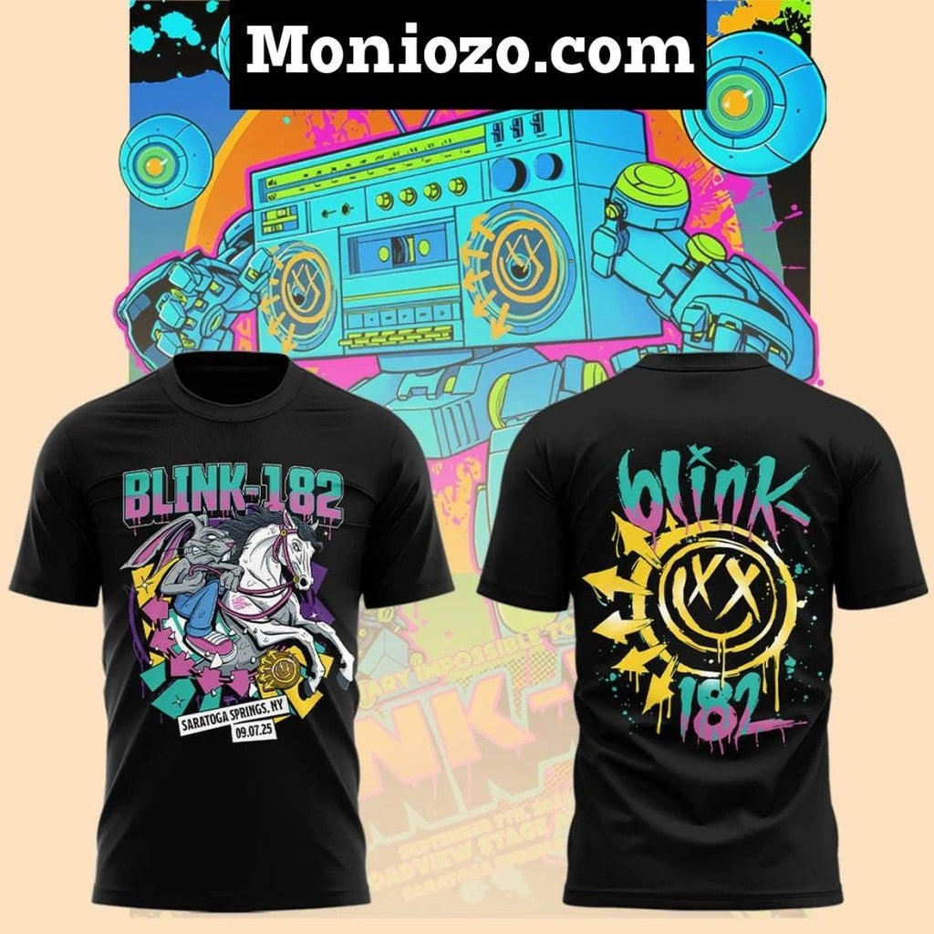 Blink 182 Missionary Impossible Tour At Saratoga Springs 2025 T-Shirt
