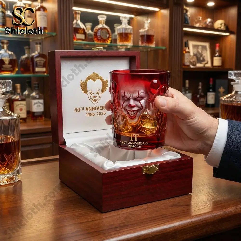 IT Pennywise 40th Anniversary Collector Whiskey Glass