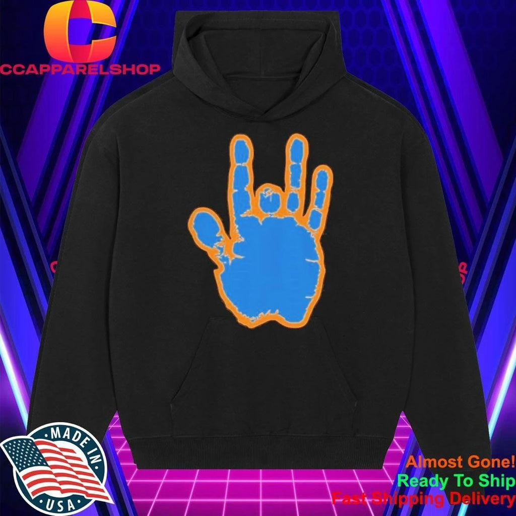 Jerry Garcia Blue And Orange Hand Shirt