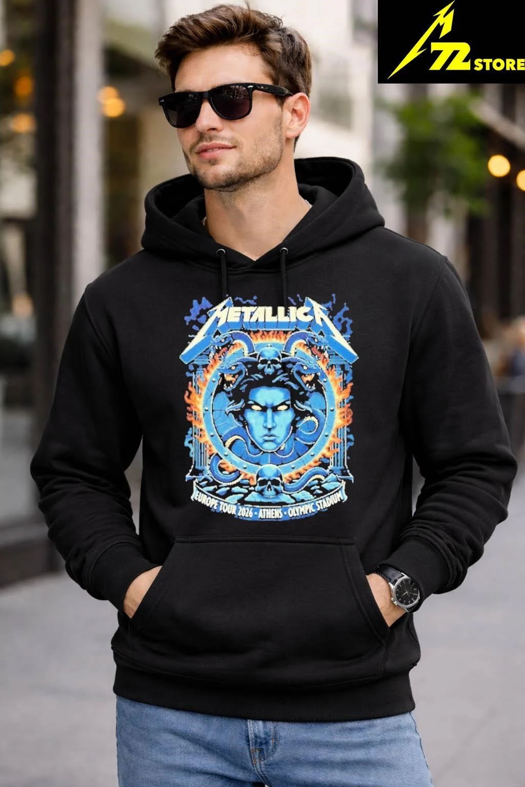 Metallica M72 Athens Europe Tour 2026 Medusa Shield May 9 2026 Greece Shirt