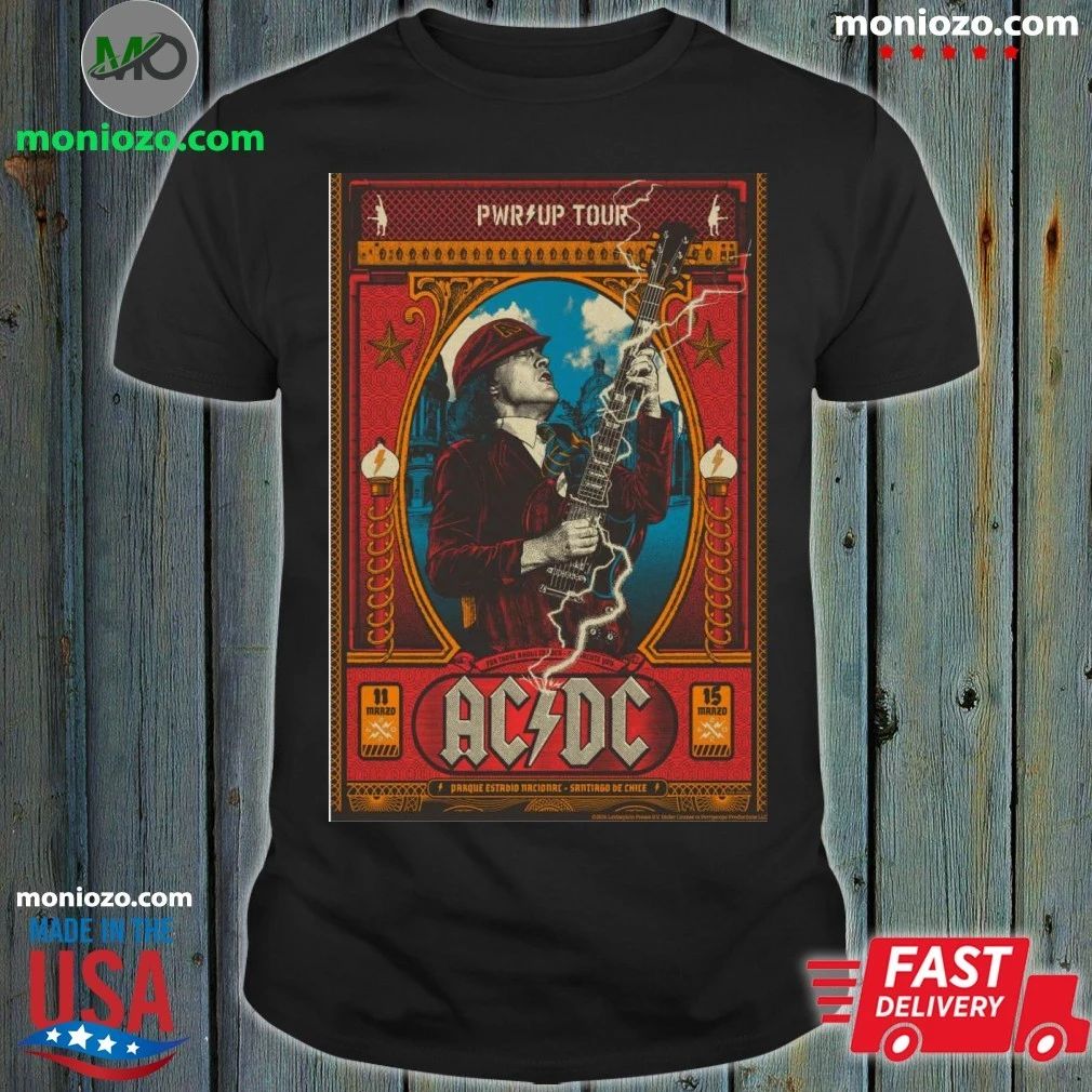 Original AC DC Mar 15 2026 Poster Santiago Chile Shirt