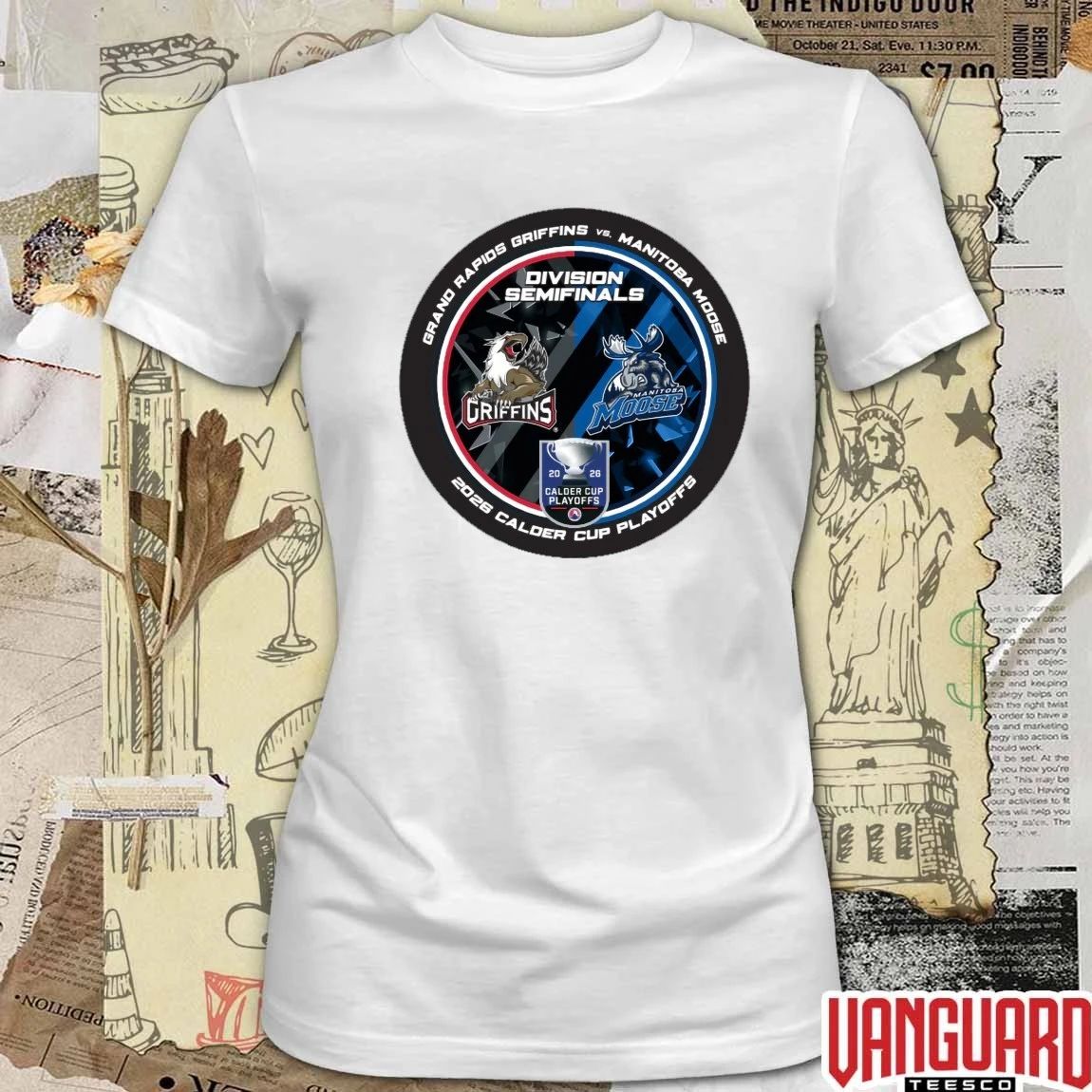 Grand Rapids Griffins vs Manitoba Moose 2026 Calder Cup Playoffs Division Semifinals Dueling Souvenir t-shirt