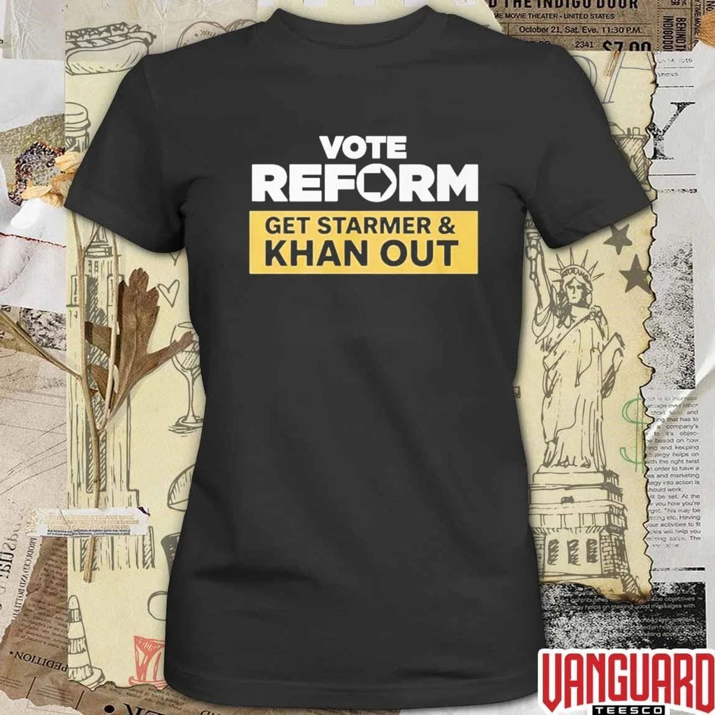2026 Vote Reform to Get Starmer and Khan Out Reform UK t-shirt
