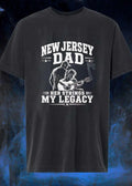 New Jersey Dad Her Strings My Legacy Guitar Father Daughter T-Shirt