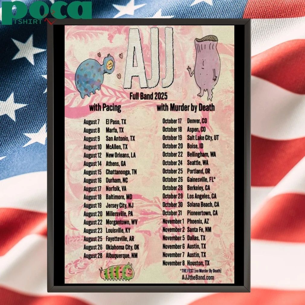 Fall Tour 2025 AJJ Band Poster T-shirt
