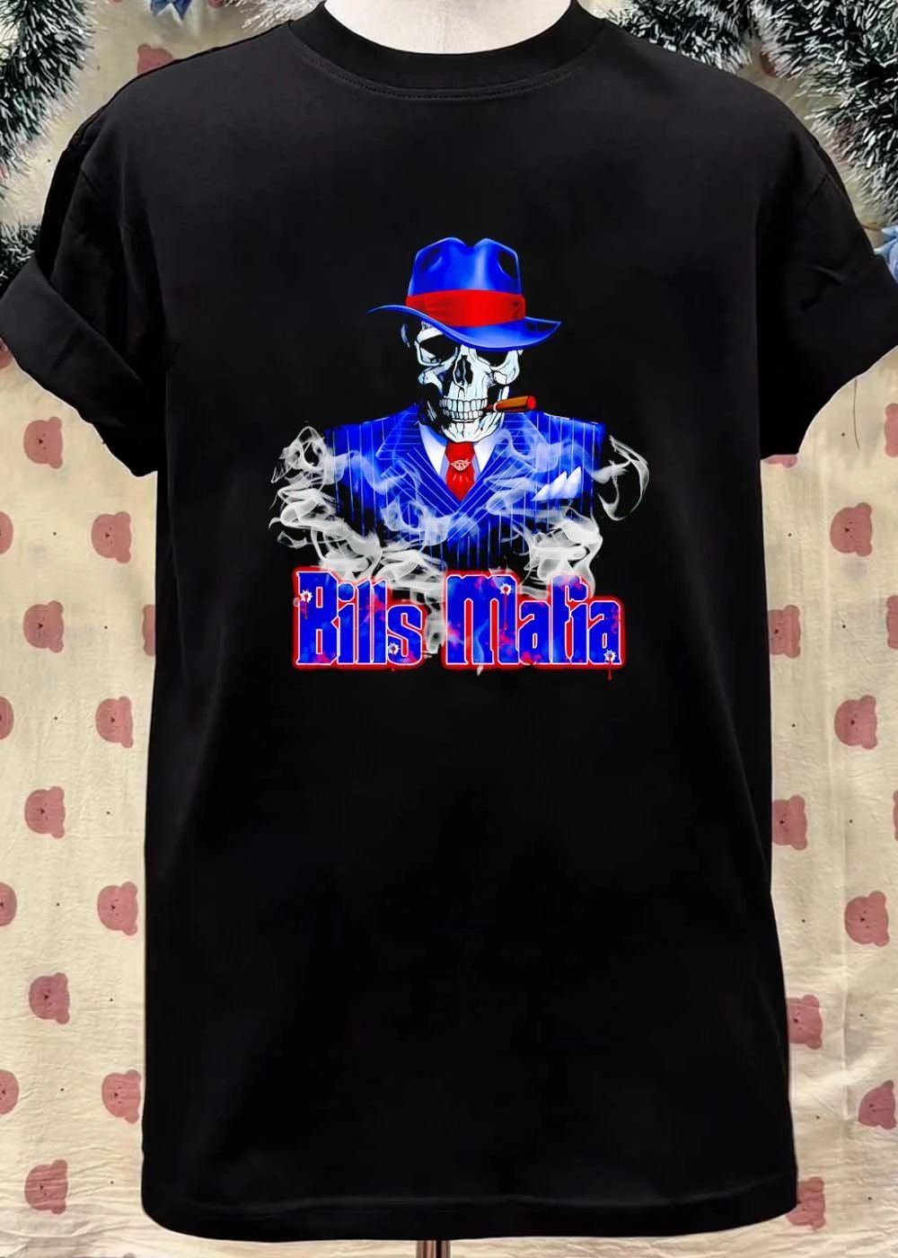 Bills Mafia Apparel Skull Wearing Suit Smoking Cigar T-Shirt