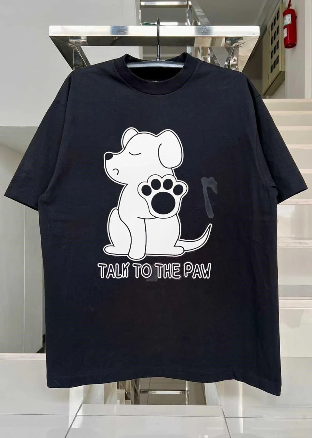 Dog Holding Up Paw Talk to the Paw T-Shirt
