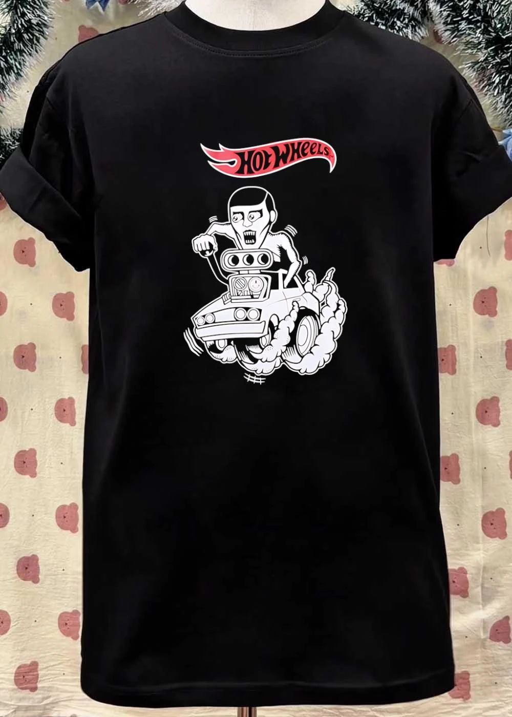 Wheels Driver Racing Car Black T-Shirt
