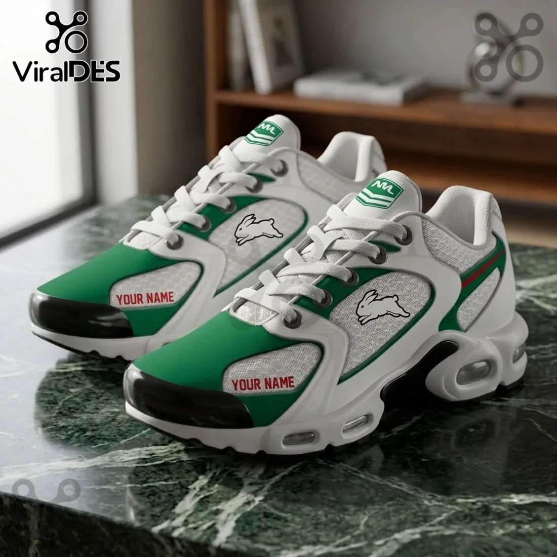South Sydney Rabbitohs Green White Air Max Plus Sneakers