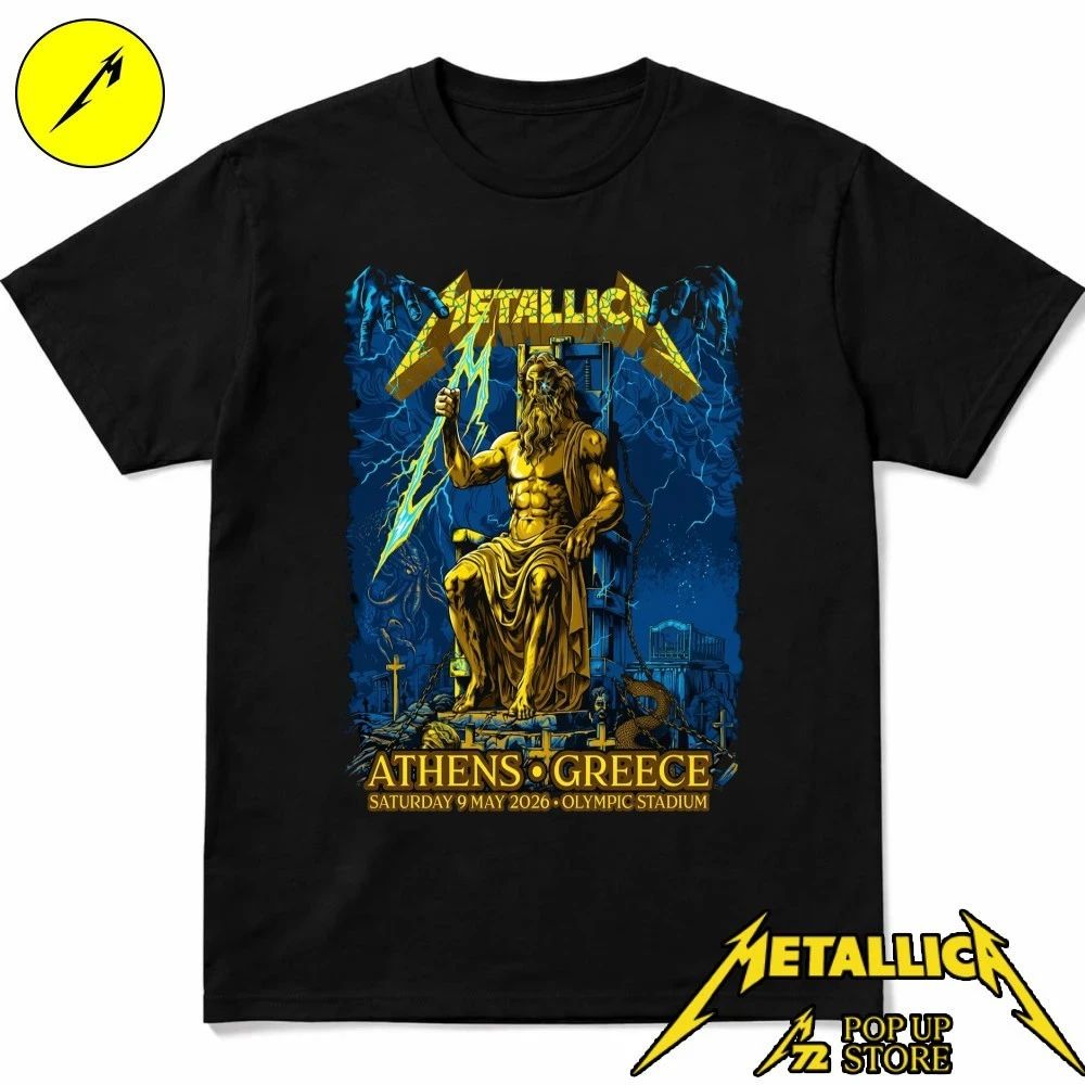 Metallica M72 Athens 2026 Olympic Stadium, 9 May 2026 Zeus King of the Gods Shirt