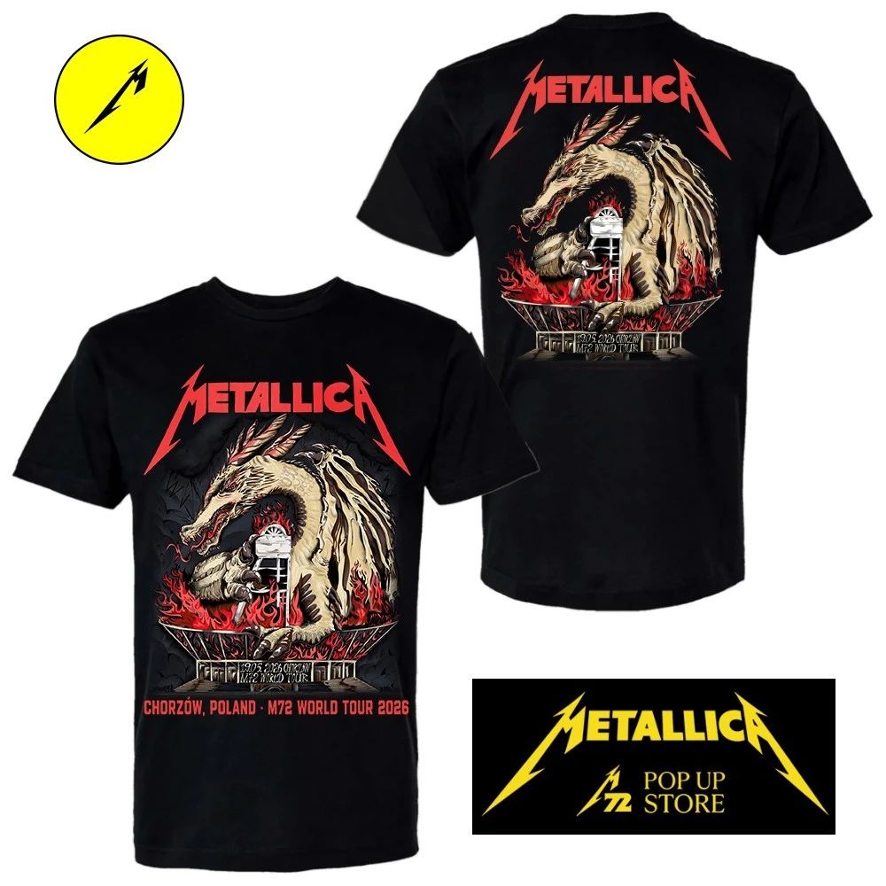 Metallica M72 Chorzów Smok Wawelski (Wawel Dragon) Limited Edition Two Sided Shirt