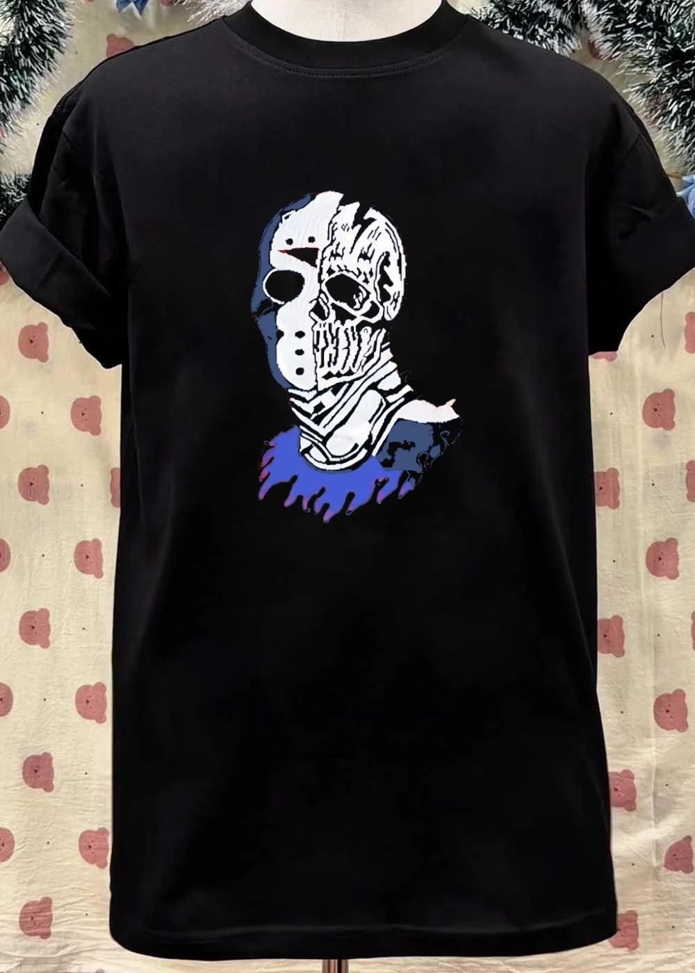 Jason Voorhees Skull Half Mask Hockey Fandom Horror Movie shirt