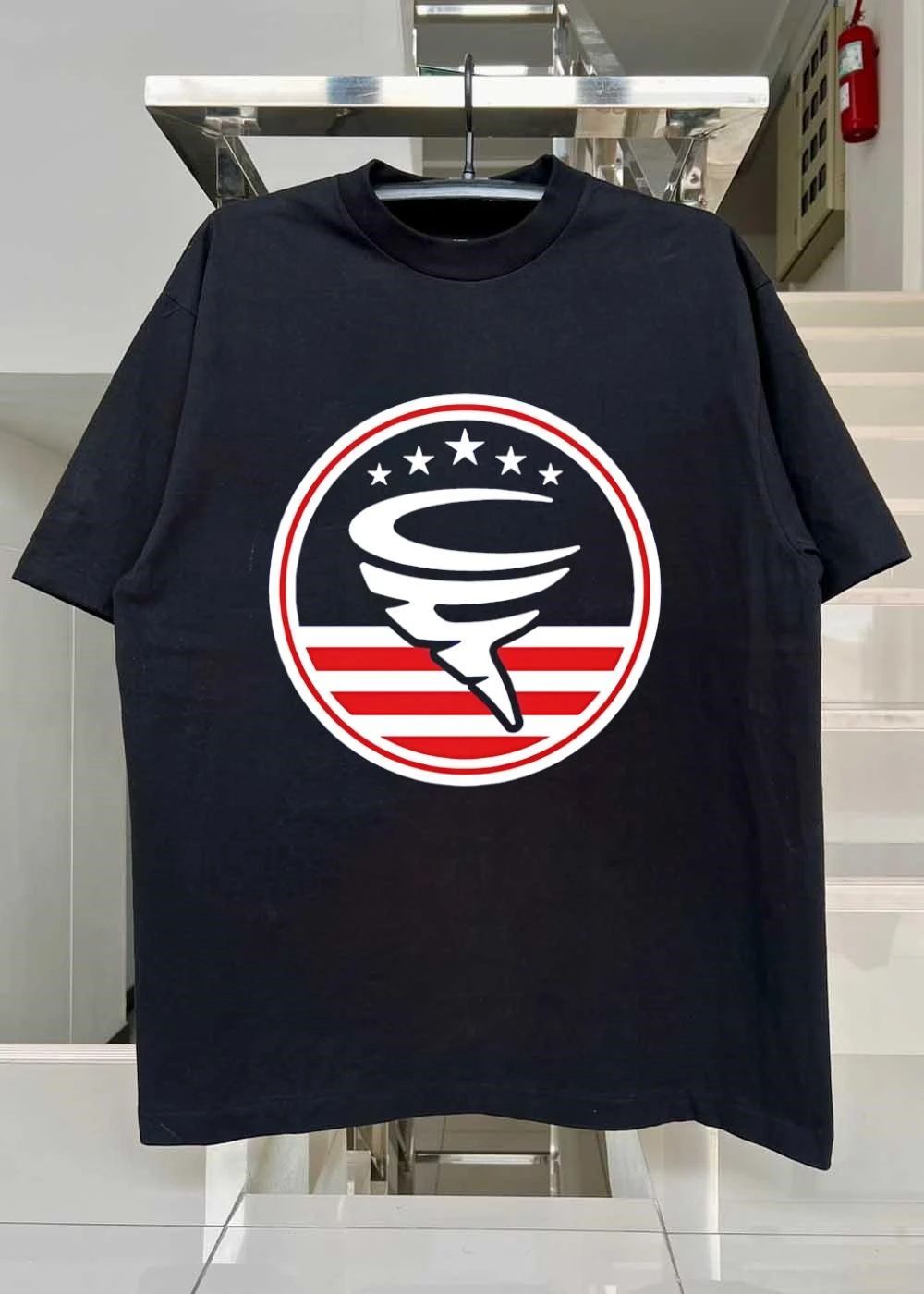 American Flag Cyclone Stars Stripes Shirt