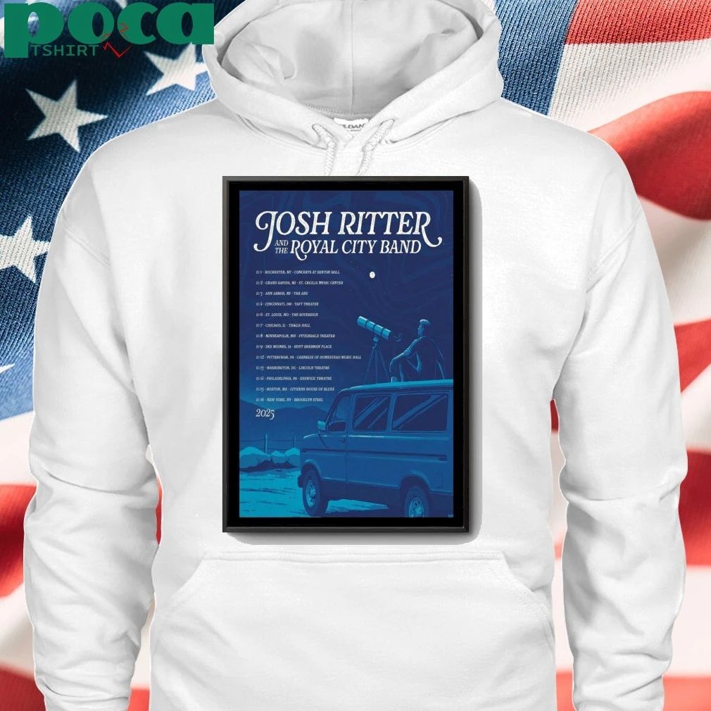 Josh Ritter And The Royal City Band Fall Tour 2025 Poster shirt