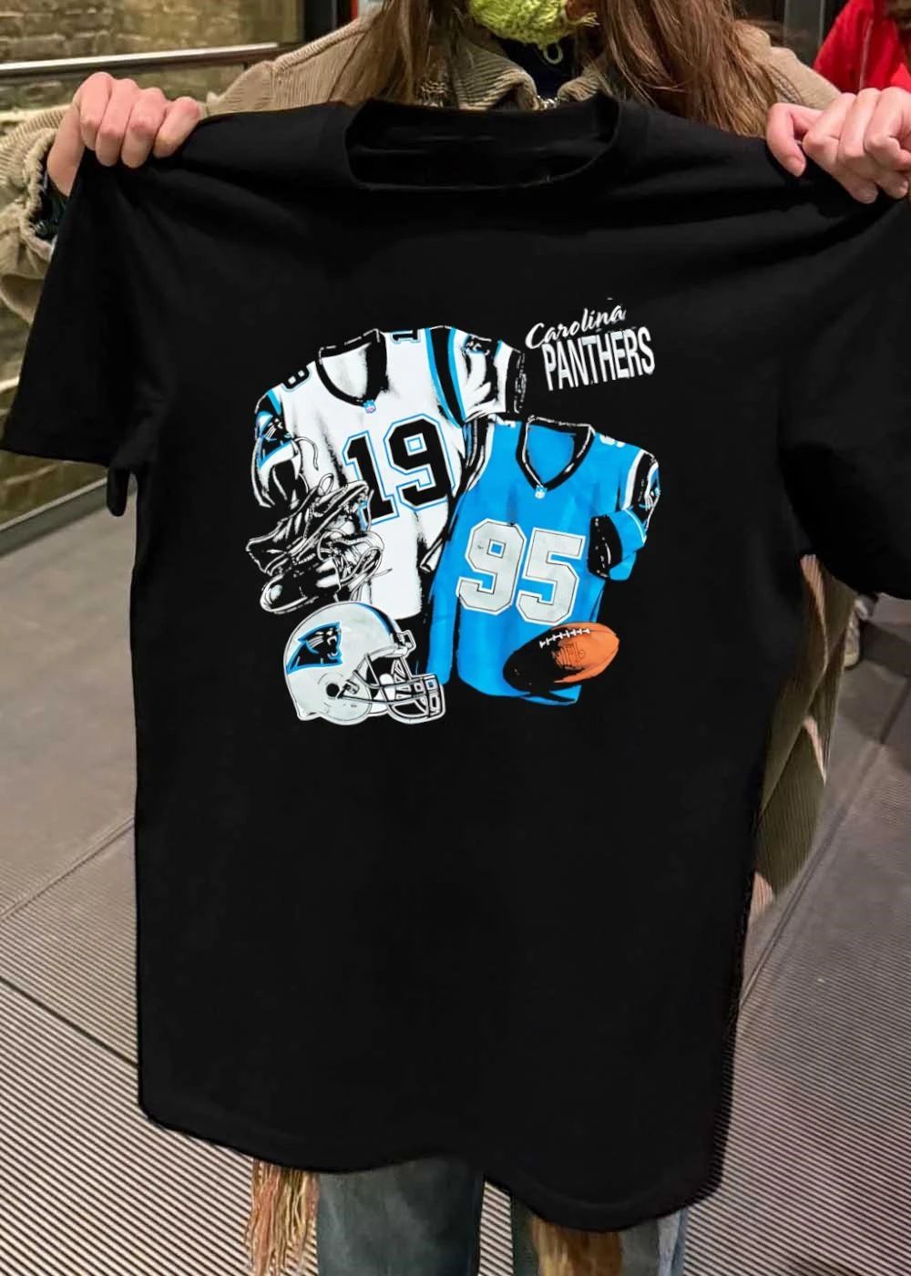 Nutmeg Carolina Panthers Featuring Numbered Jerseys and Helmet Shirt