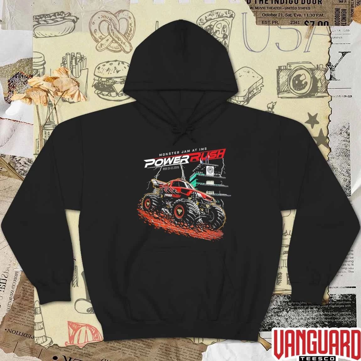 Monster Jam Pop Up Shop Tees At IMS Power Rush May 15-17 2026 Graphic t-shirt