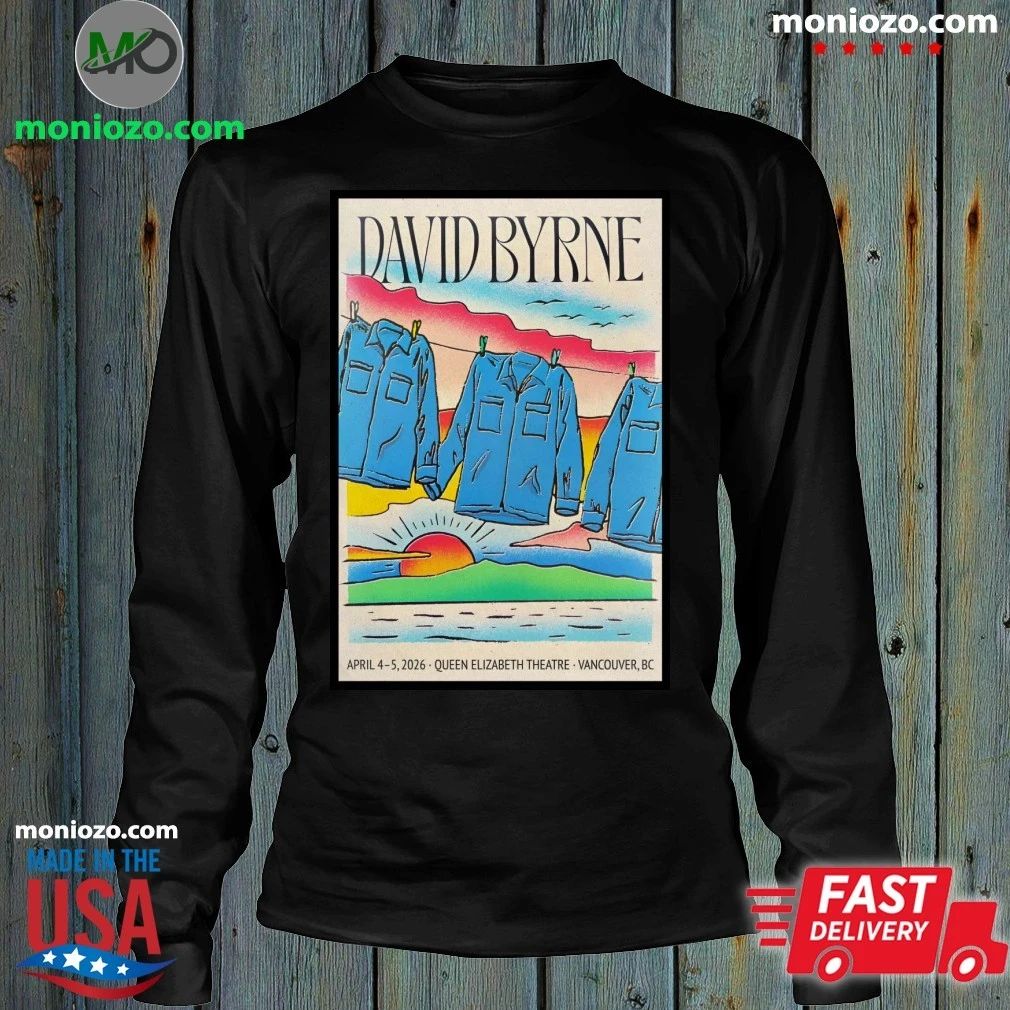 Original David Byrne Apr 4-5 2026 In Vancouver BC Poster Shirt