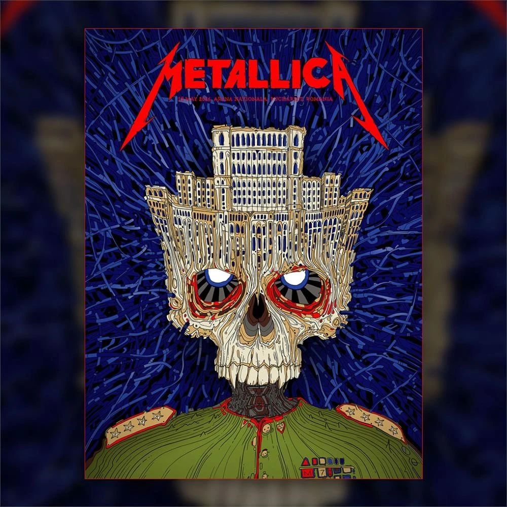 Metallica M72 Bucharest Romania May 14, 2026 Poster by Matei Apostolescu Pop-Up Shop
