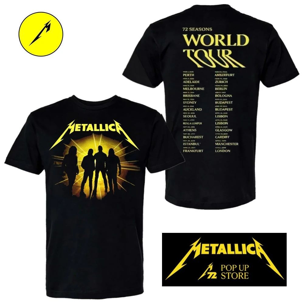 Metallica Pop-up Shop M72 European World Tour 2026 Seasons Two Sided Shirt