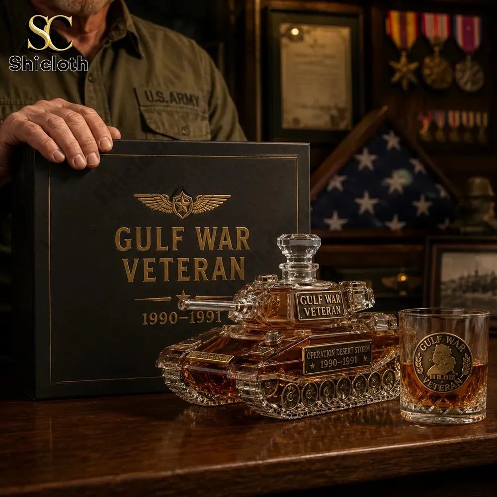 Gulf War Veteran Whiskey Limited Edition Bottle And Glass Set