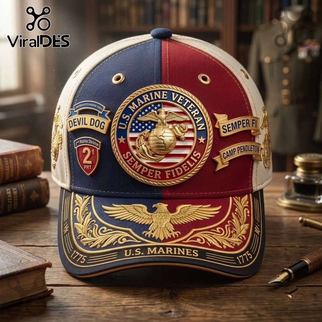US Marine Corps Veteran Semper Fidelis Baseball Cap