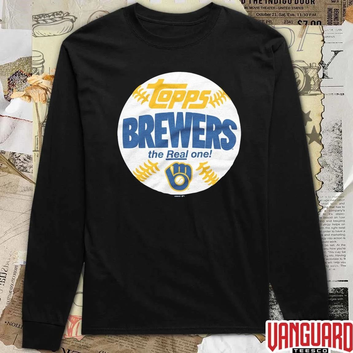 Milwaukee Brewers MLB 2026 x Topps Baseball The Real One t-shirt