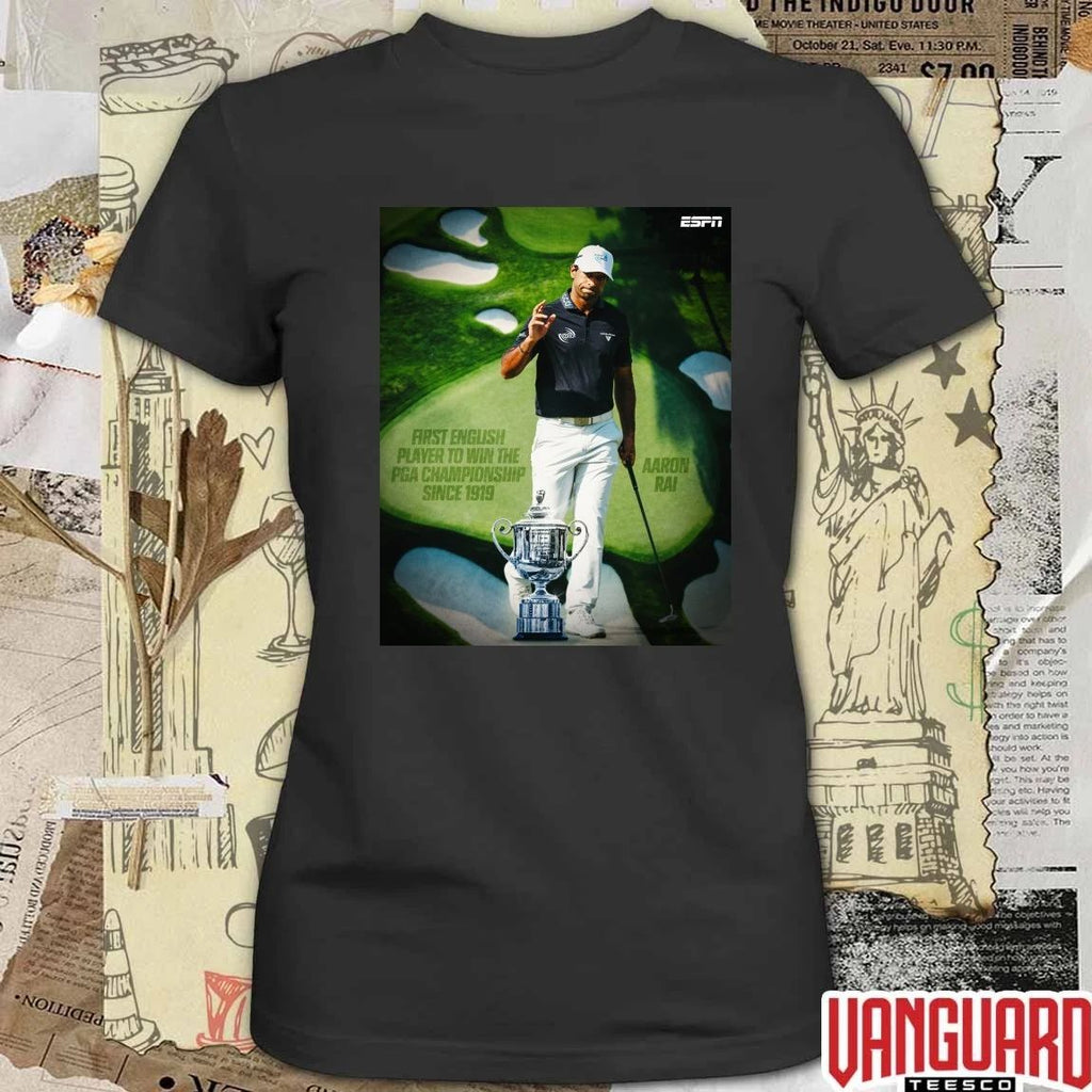 Aaron Rai First English Player To Win The PGA Championship Since 1919 Poster t-shirt