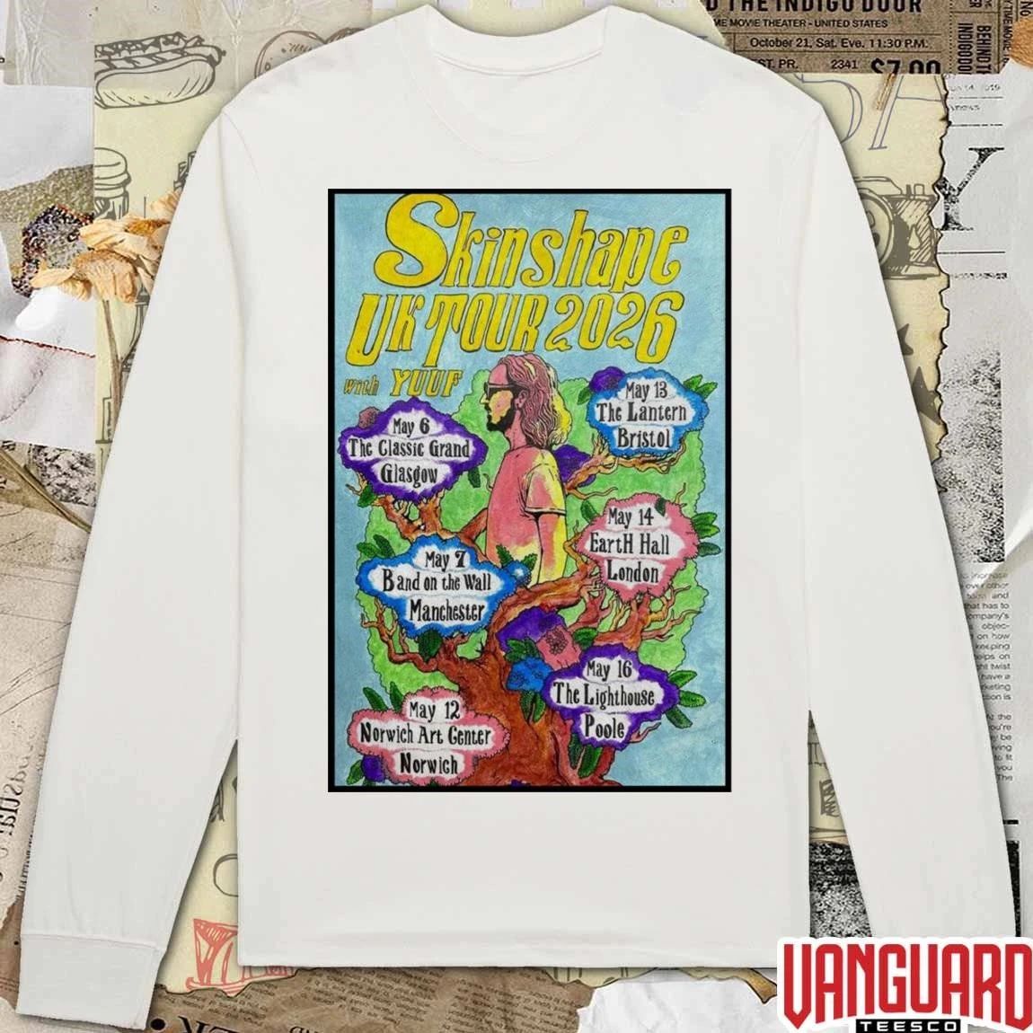Skinshape UK Tour May 6-7 2026 Poster t-shirt