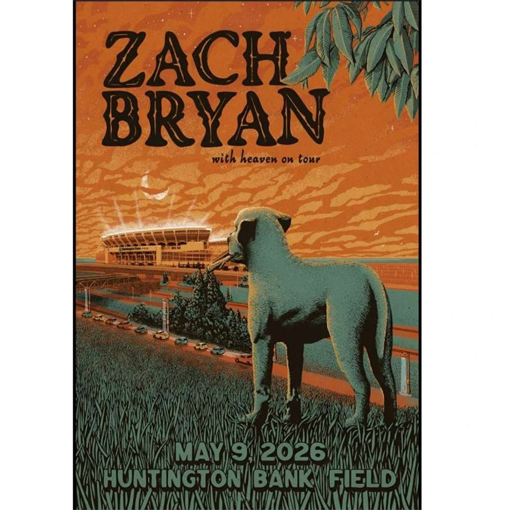 Zach Bryan Huntington Bank Field Cleveland OH May 9 2026 Poster