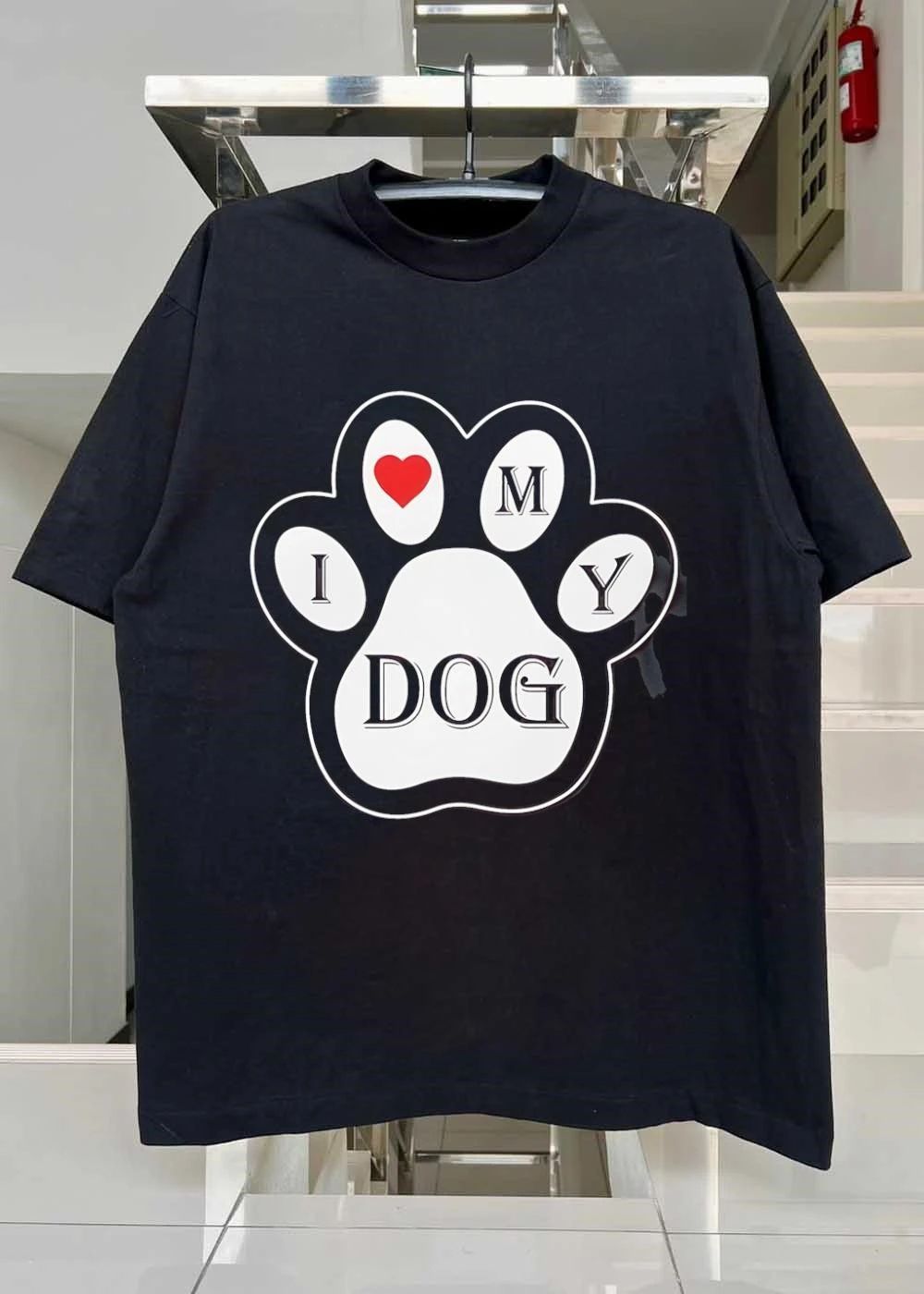 Paw Print I Love My Dog T-Shirt