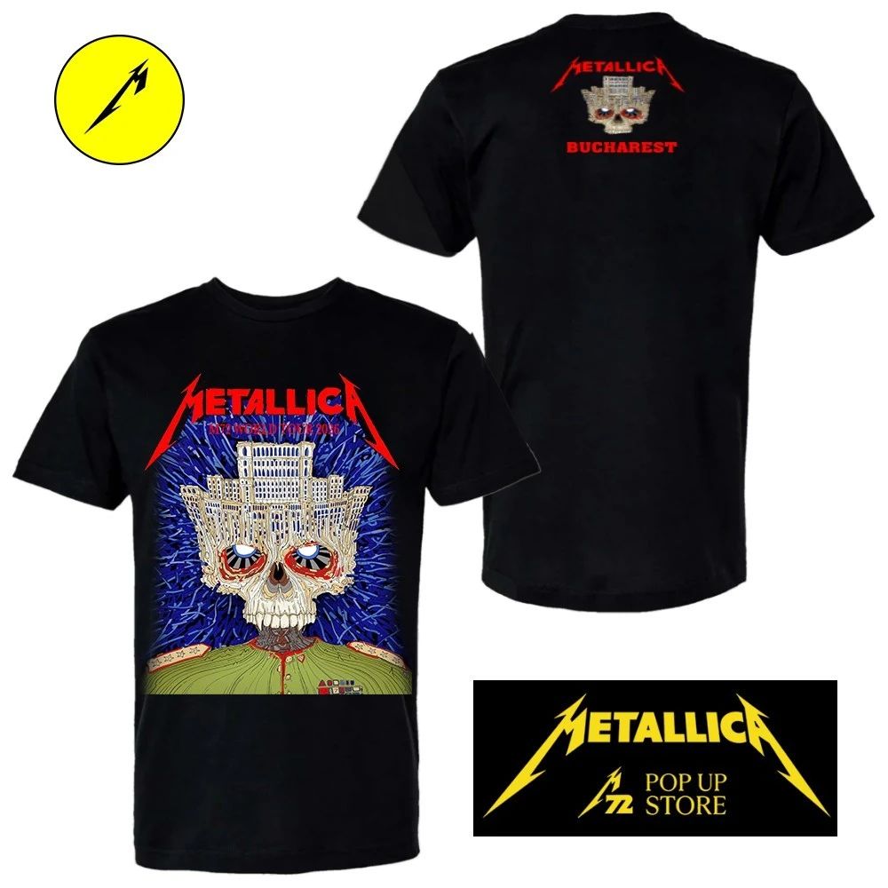 Metallica May 13, 2026 Bucharest, Romania Arena Nationala The Parliament of Death Two Sided Shirt