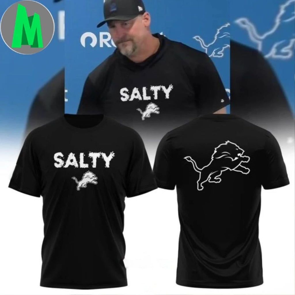 Salty Detroit Lions x Dan Campbell Logo 2025 T-Shirt