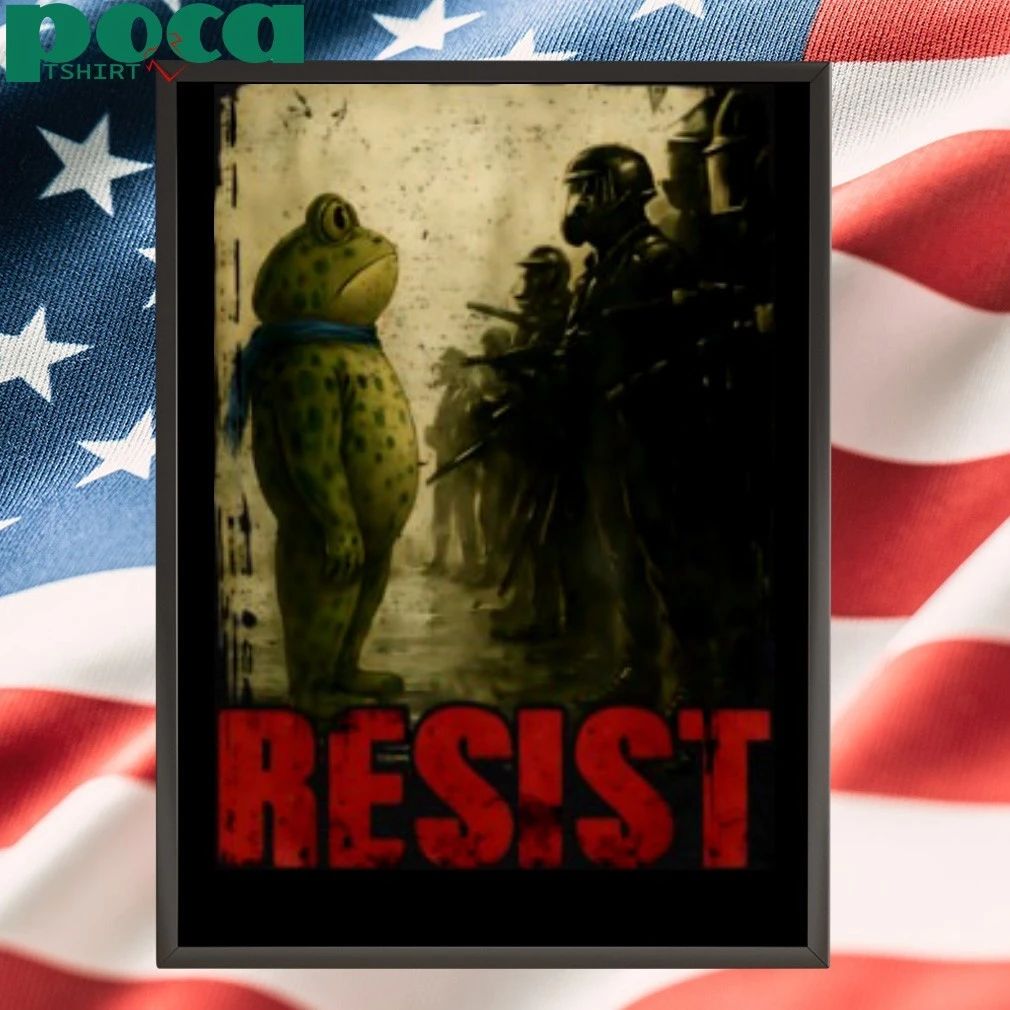 Portland Frog Against Resist Portland art T-shirt