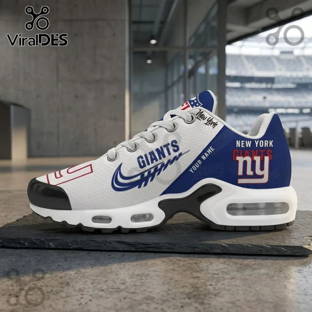 New York Giants Custom Name Max Plus Sneakers