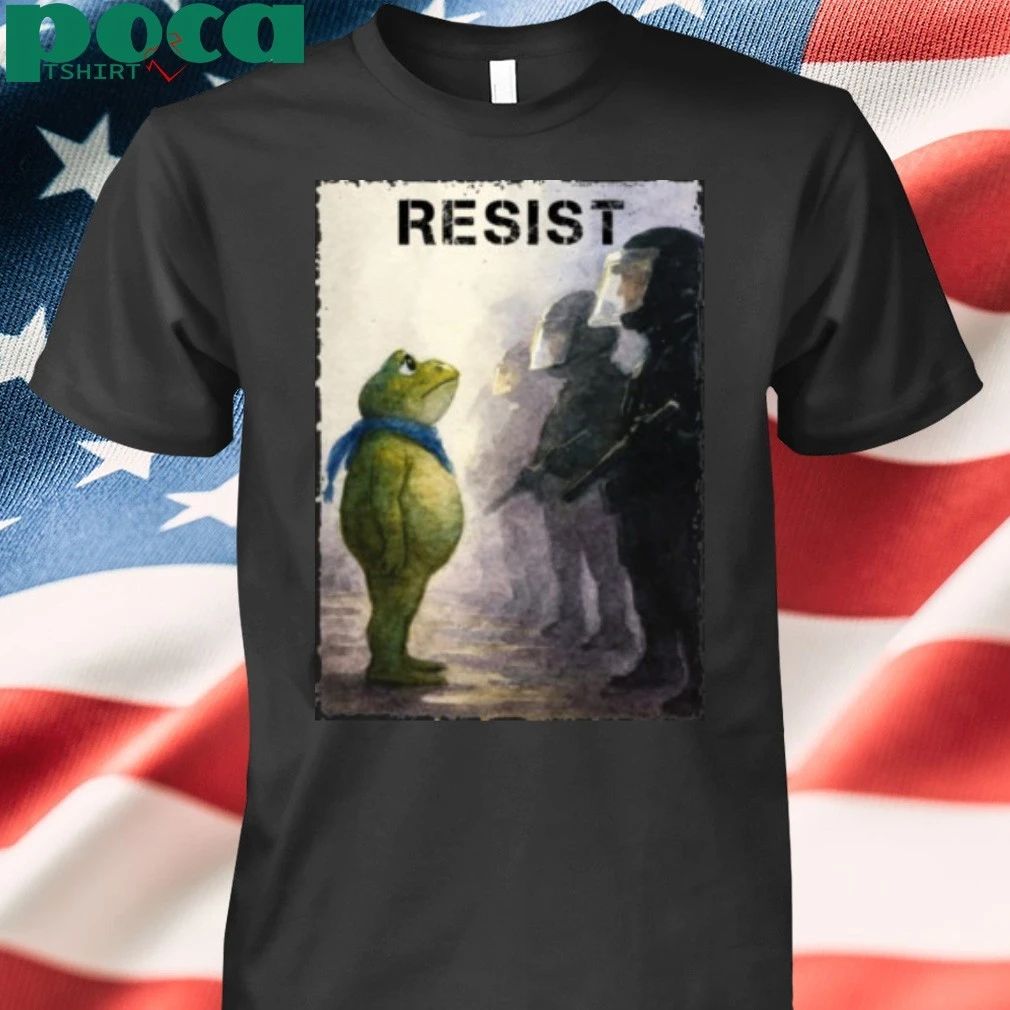 Portland Frog Against Resist Free Portland Poster T-shirt