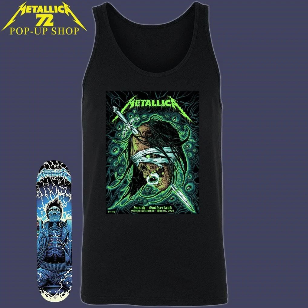 Metallica M72 Zurich Switzerland May 27, 2026 Stadion Letzigrund Art By Mark Richards Pop-Up Shop T-Shirt