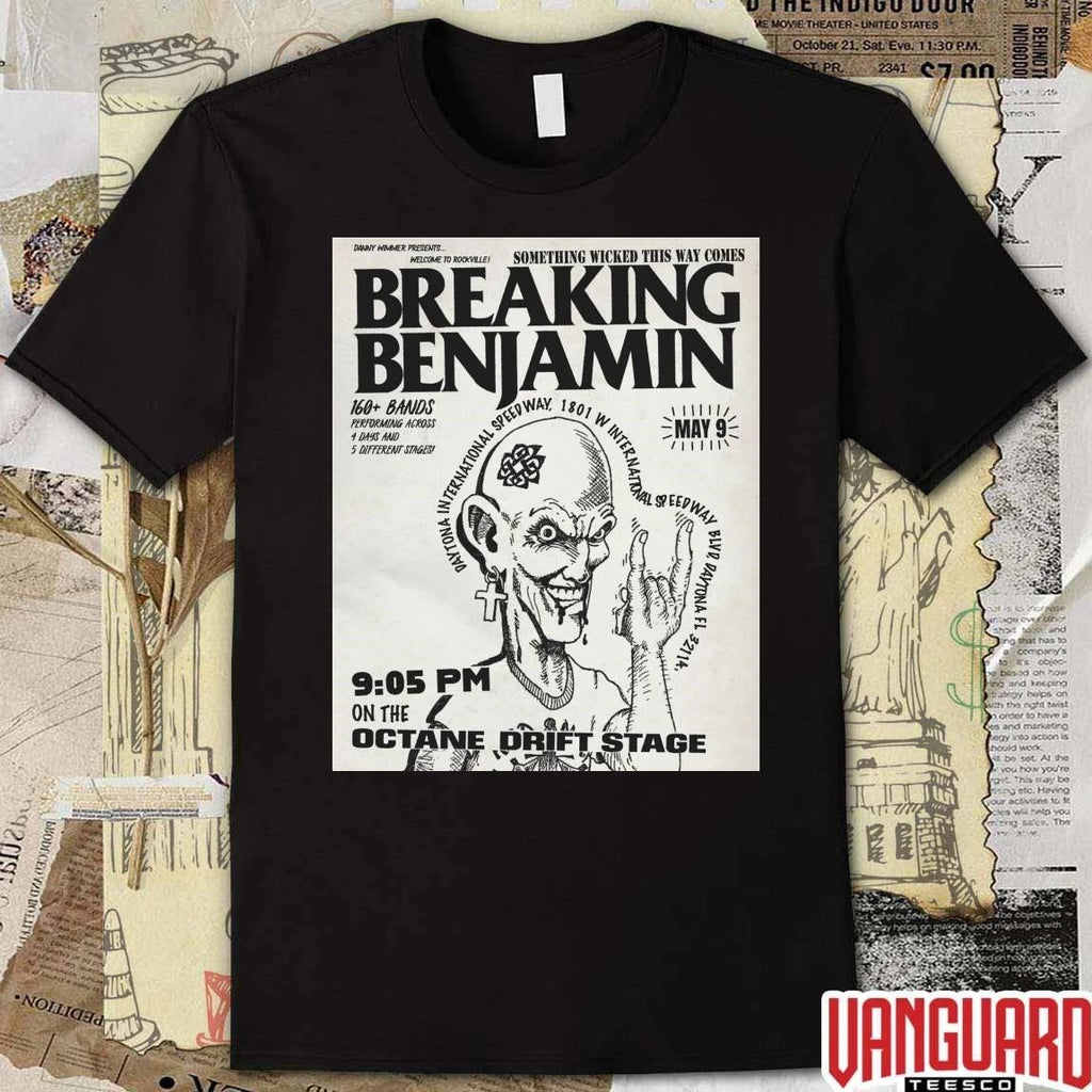 Breaking Benjamin Welcome to Rockville May 9 2026 Octane Drift Stage Daytona Beach, FL Poster t-shirt
