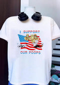 I Support Our Poops Military Satire American Flag Political Humor Toilet Protest Fighter Jet Helicopter 2026 Global Affairs Commentary Shirt