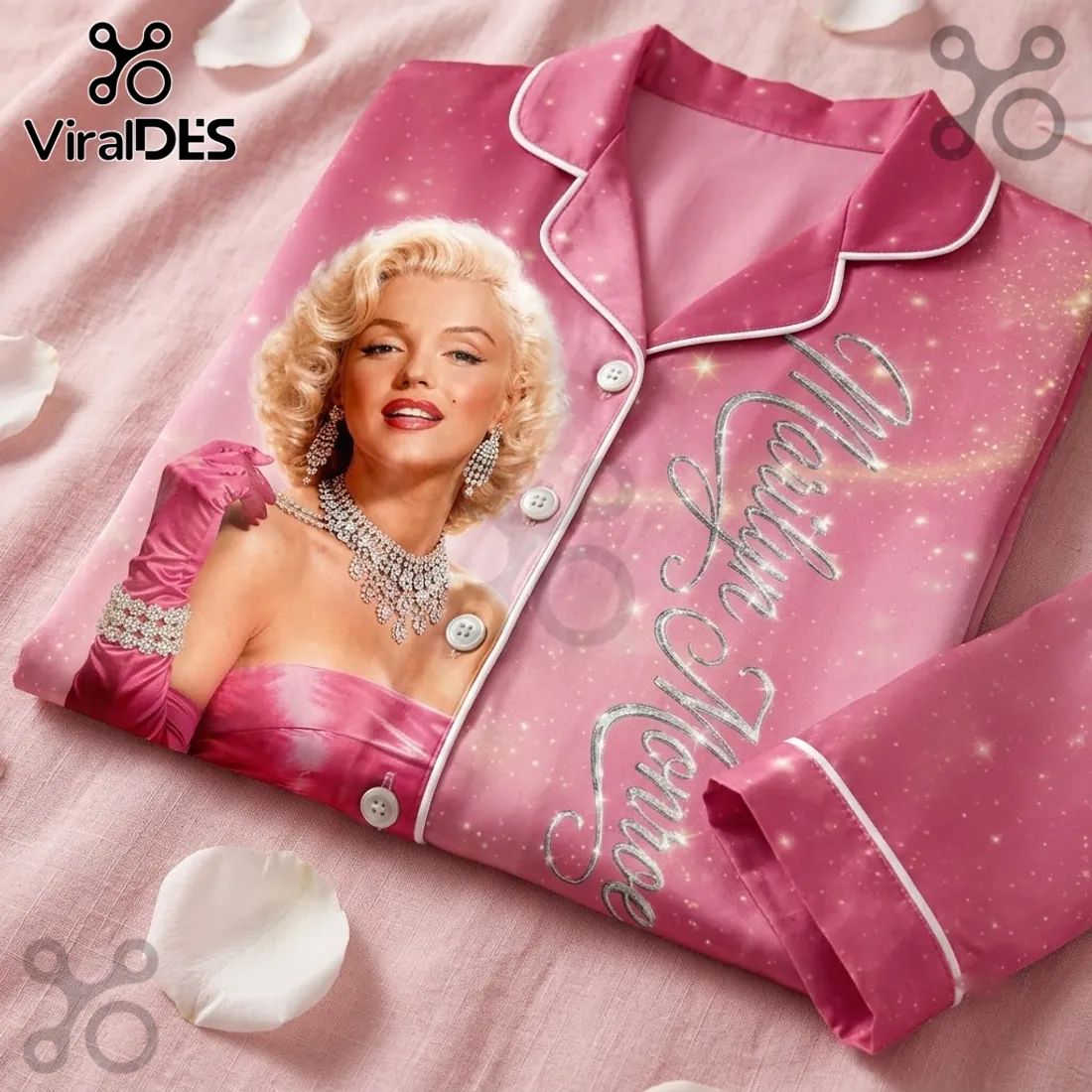 Marilyn Monroe 100th Anniversary Pink Satin Pajama Set